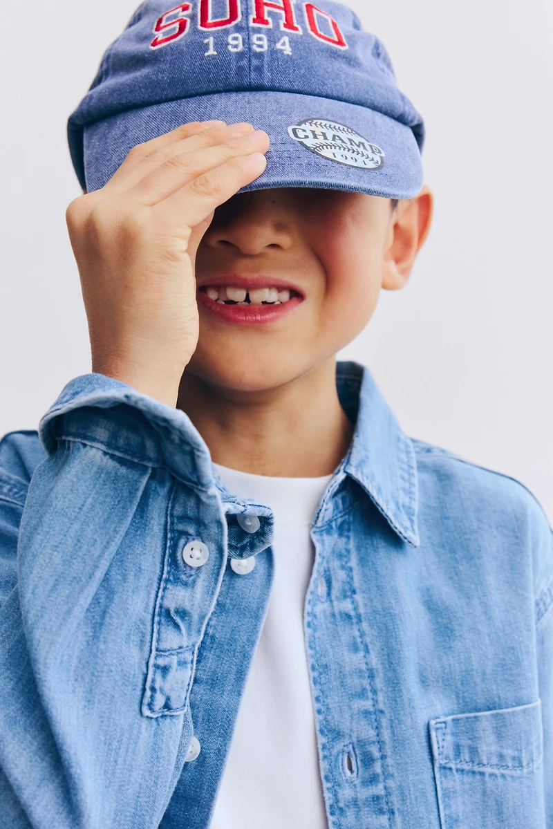 Chemise en denim de coton