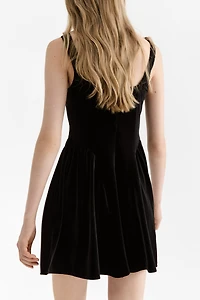 Sleeveless Velour Dress