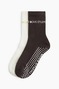 2 paires chaussettes de yoga