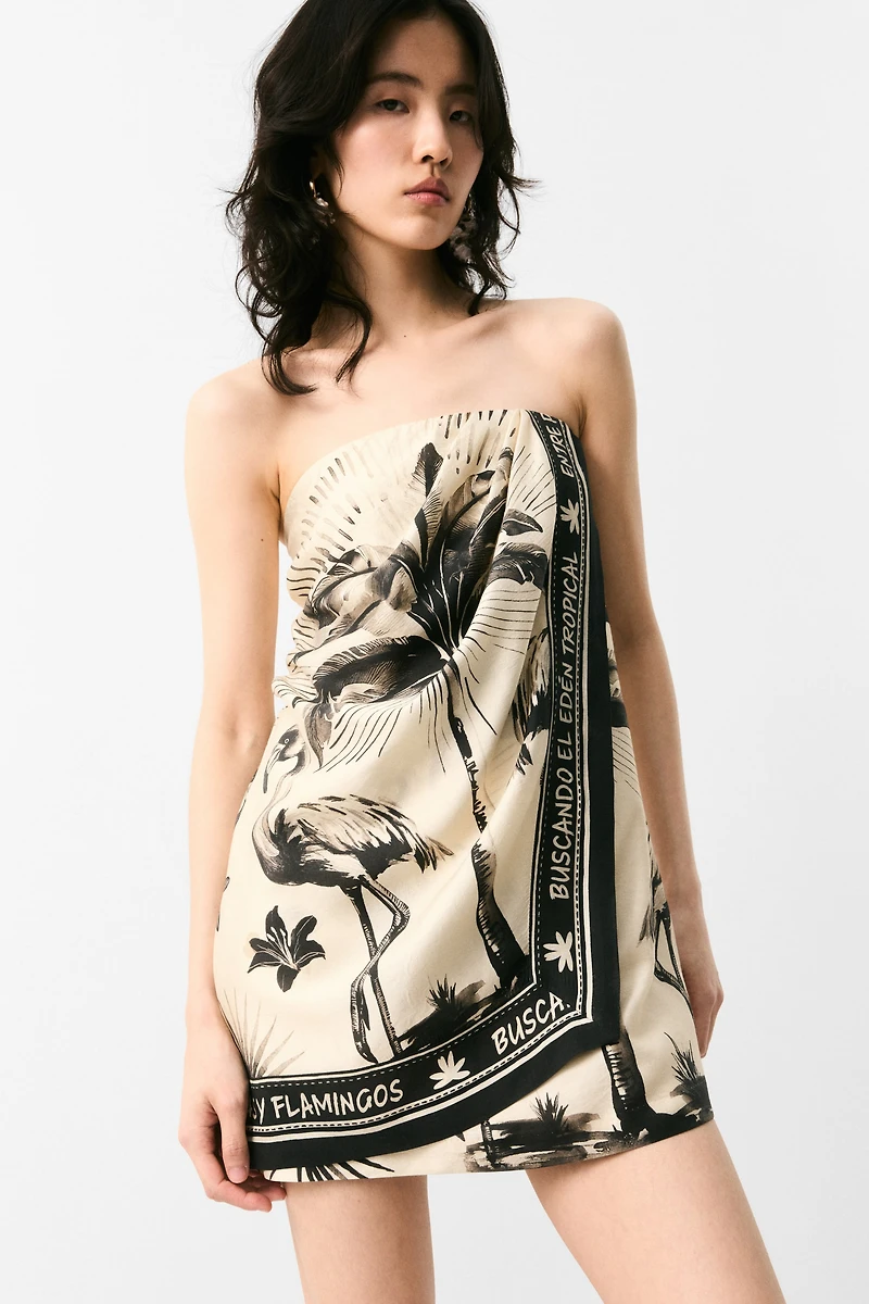 Draped Bandeau Dress