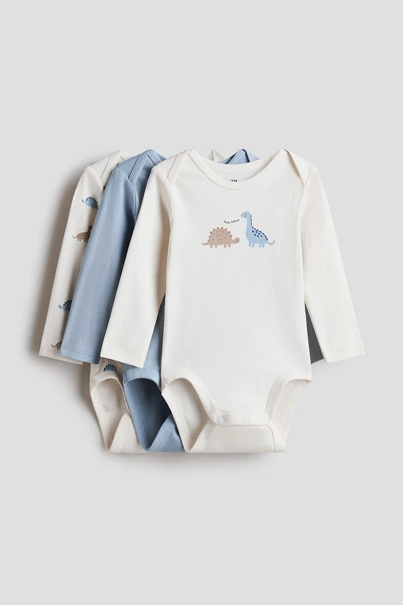 3-pack Printed Jersey Bodysuits