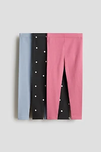 3-pack Brushed-Inside Jersey Leggings