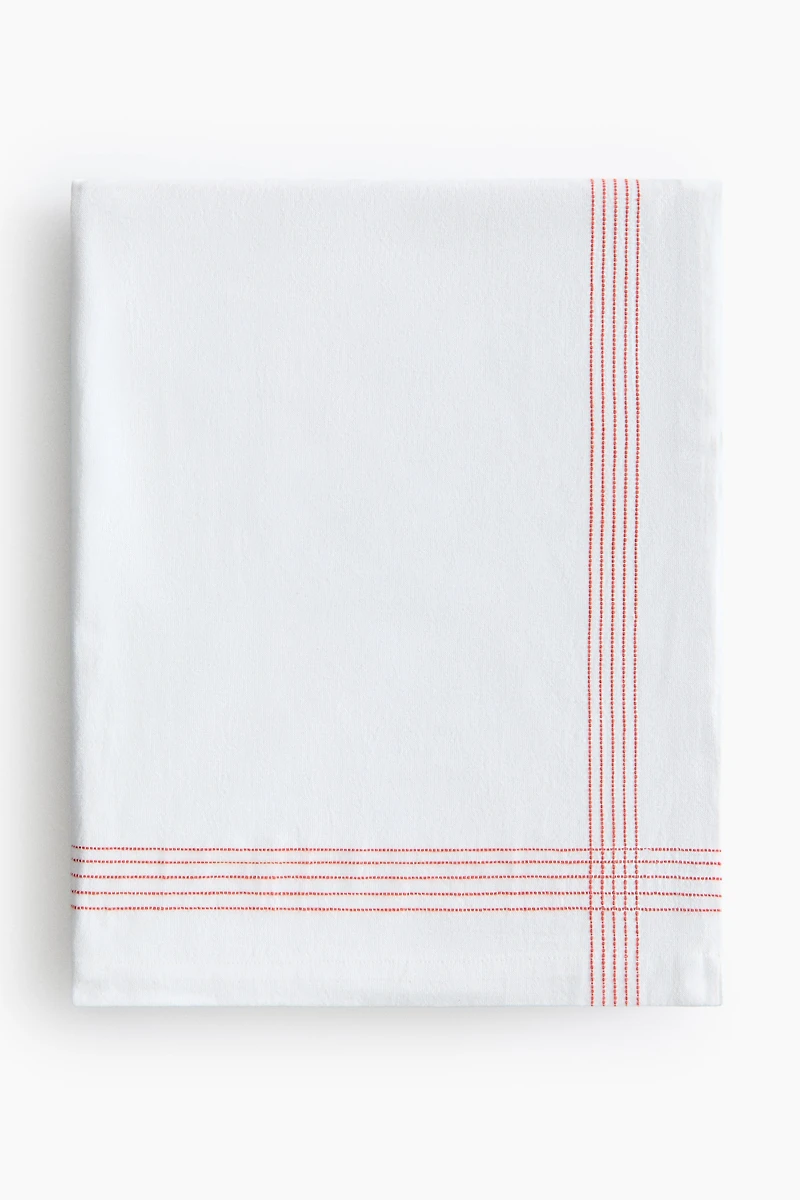 Nappe en lin mélangé avec motifs brodés