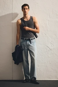 Slim-Fit Ribbed Tank Top