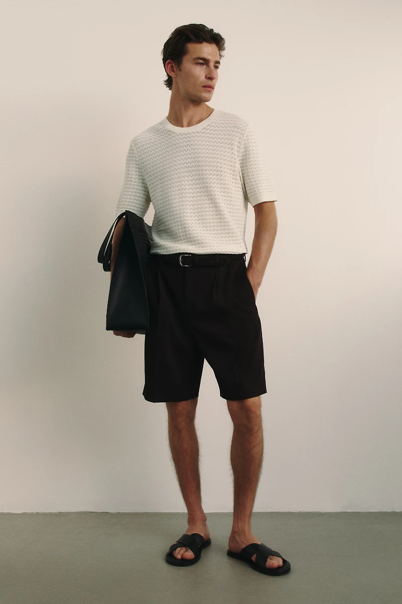 Slim-Fit Knit T-Shirt