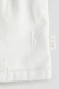 2-Piece Embroidered-Detail Cotton Set