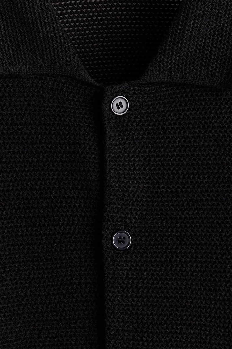 Regular-Fit Open-Knit Shirt