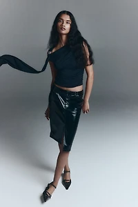 Draped One-Shoulder Top