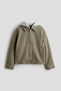 Hooded Twill Shacket