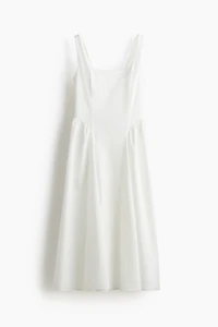 Tie-Back Poplin Dress