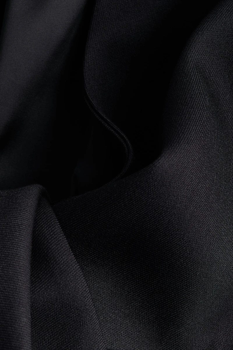 Cropped Tie-Detail Jacket