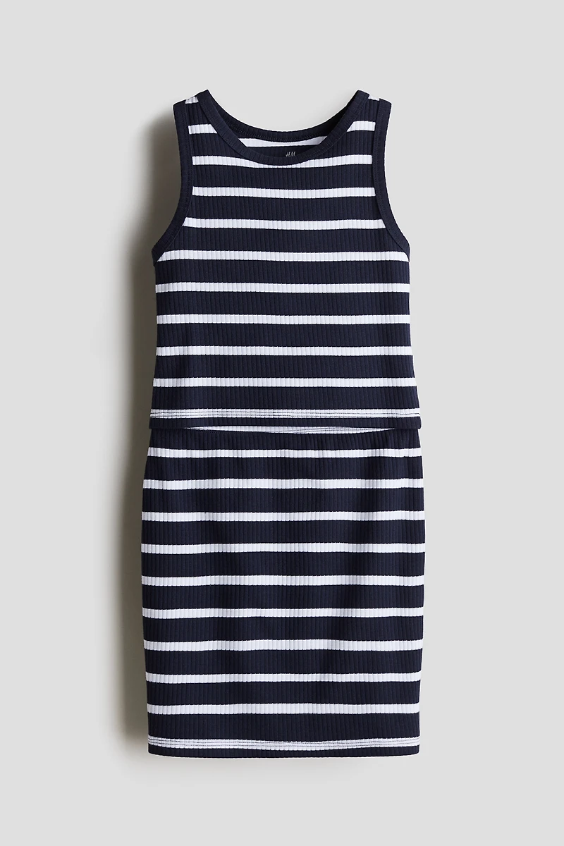 2-Piece Ribbed Cotton Set