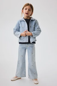 Jean imprimé aux jambes larges