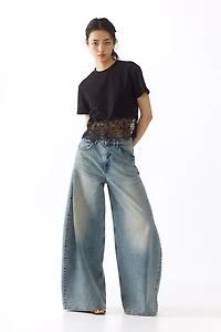 Lace-Trimmed T-Shirt