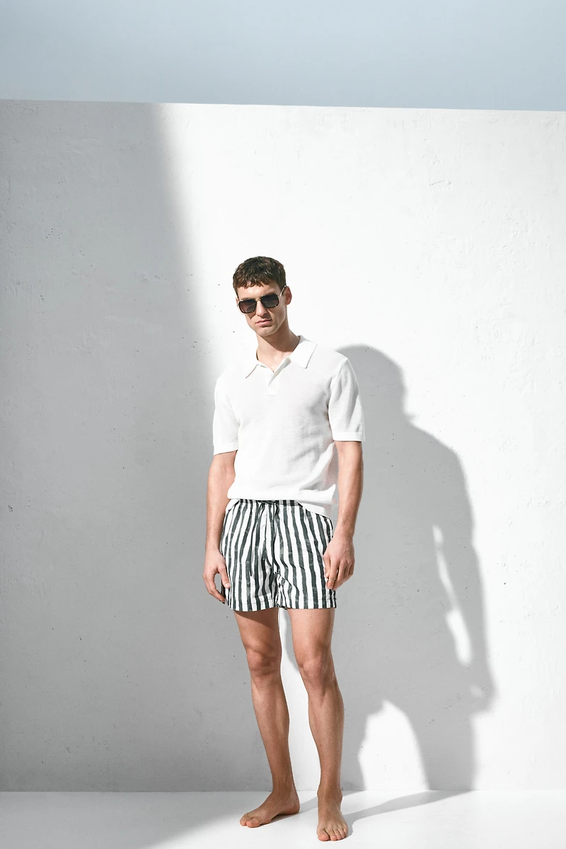 Patterned Swim Shorts
