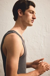 Slim-Fit Ribbed Tank Top
