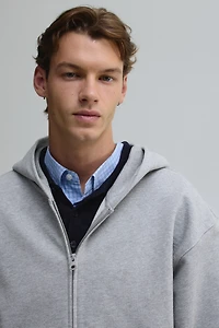 Boxy Loose-Fit Hooded Jacket