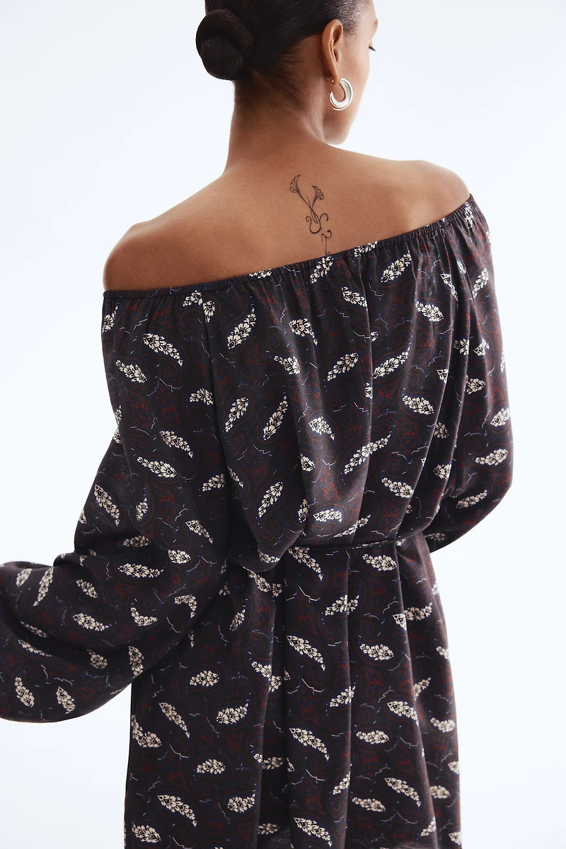 Oversized Tie-Belt Dress