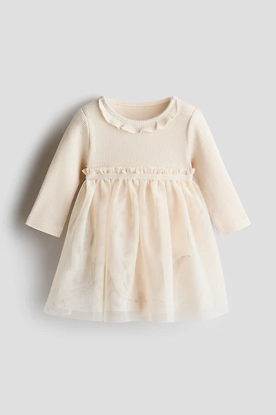 Bodysuit Dress with Tulle Skirt