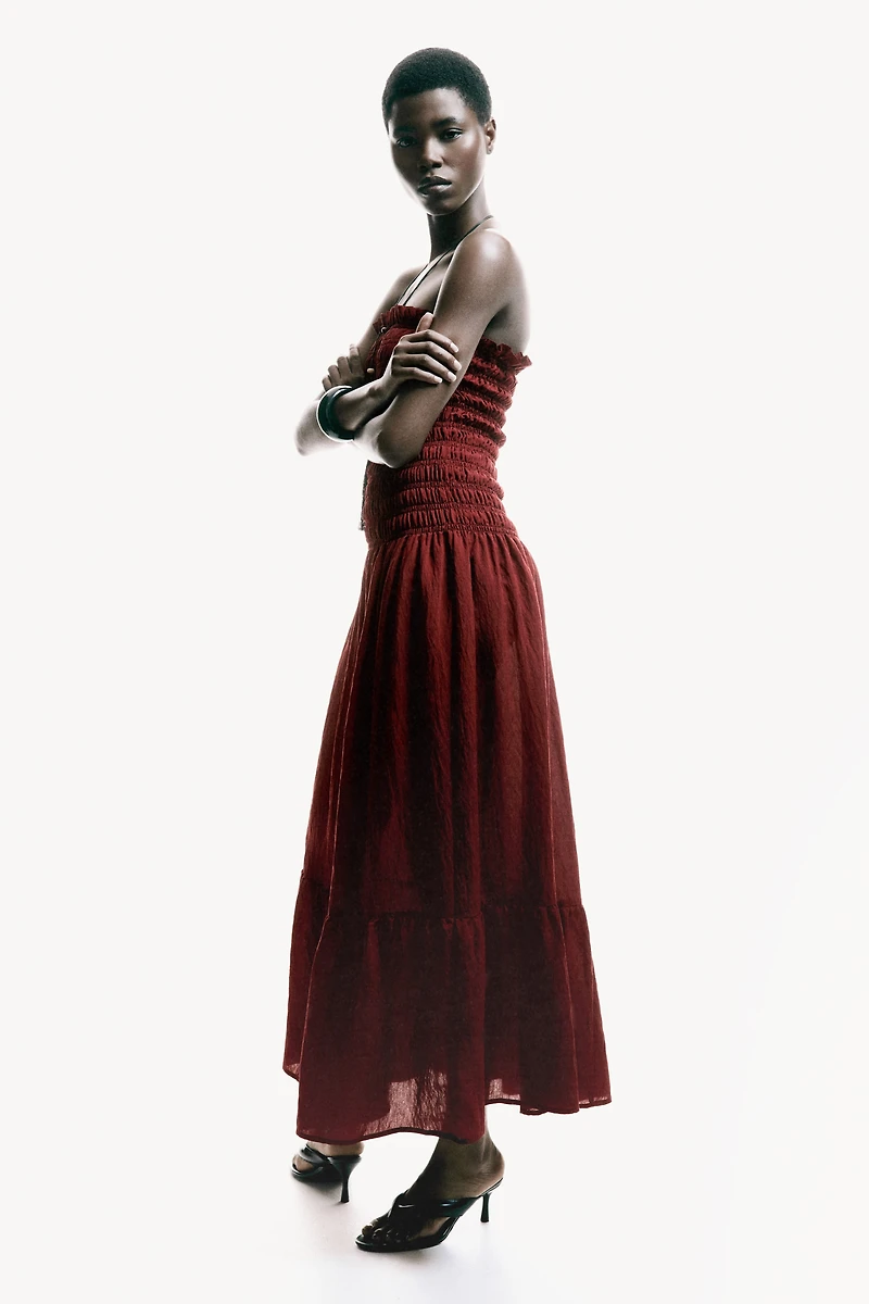 Smocked Bandeau Dress