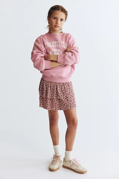 Patterned Tiered Skirt