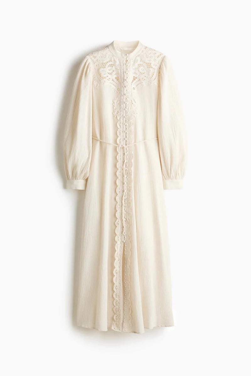 Robe en coton avec dentelle