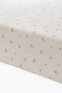 Patterned Cotton Fitted Sheet