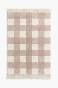 Tapis en coton à carreaux
