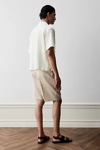 Chemise texturée Coupe Flottante avec col cubain