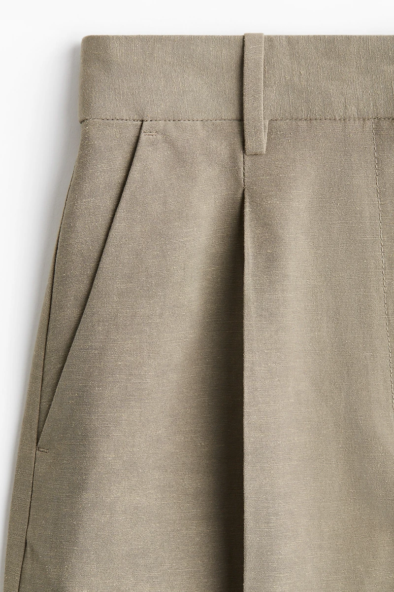 Linen-Blend Shorts