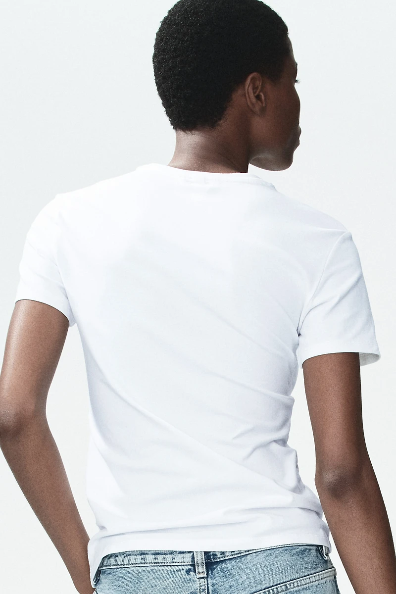 Fitted Cotton-Blend T-Shirt
