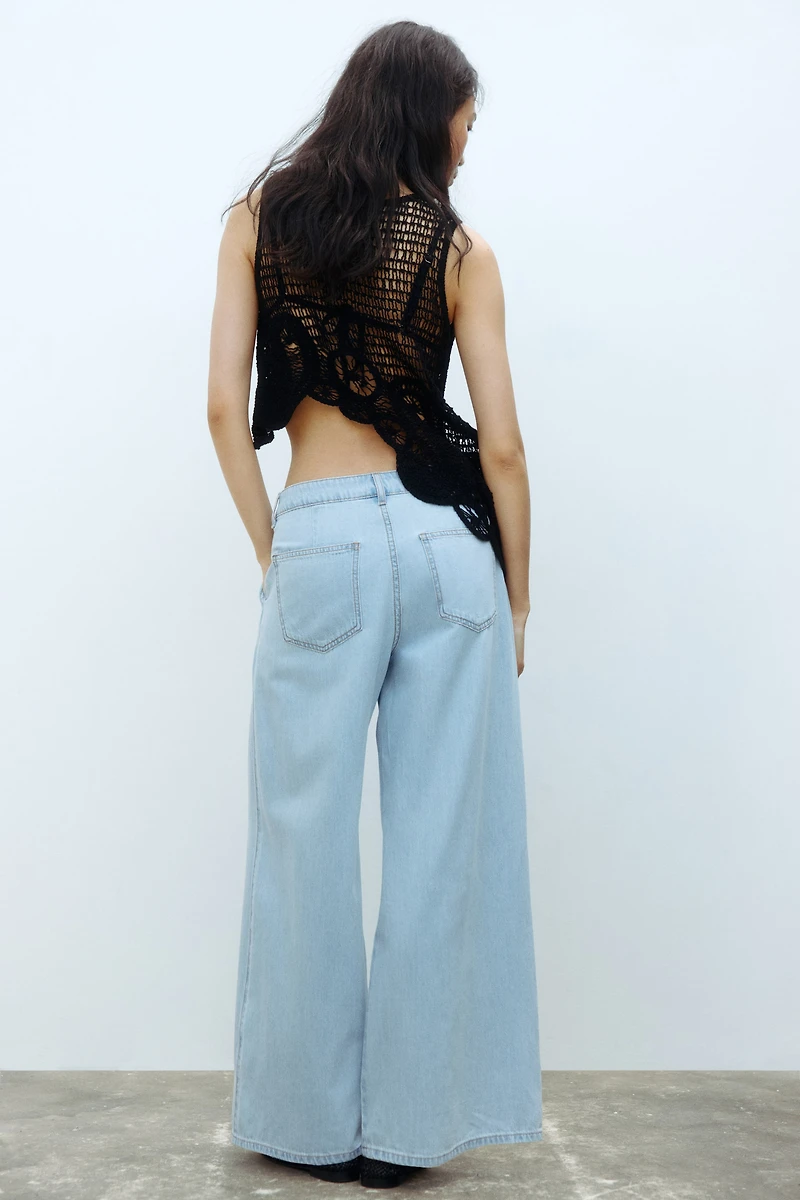 Pantalon large en sergé