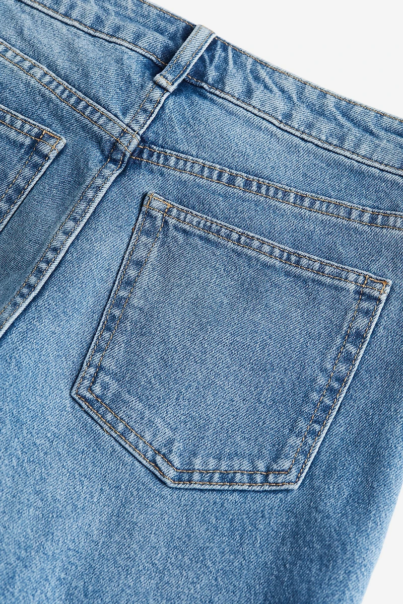 High Rise Slim Straight Ankle Jeans