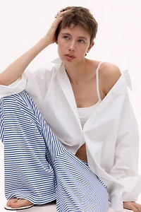 Pantalon côtelé avec cordon de serrage