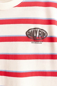 T-shirt imprimé en piqué