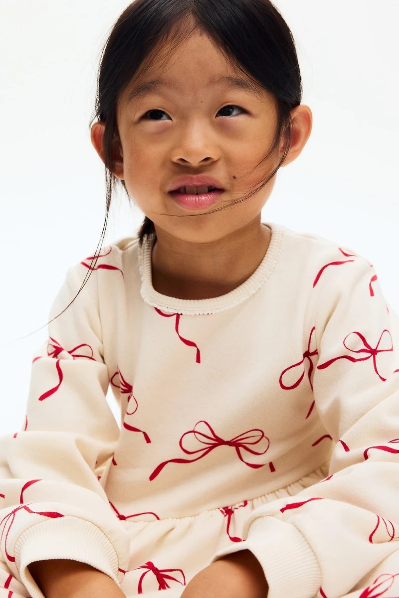 Robe en molleton imprimé