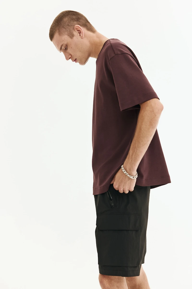 Regular-Fit Nylon Cargo Shorts