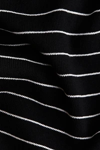 Short-Sleeved Fine-Knit Cardigan