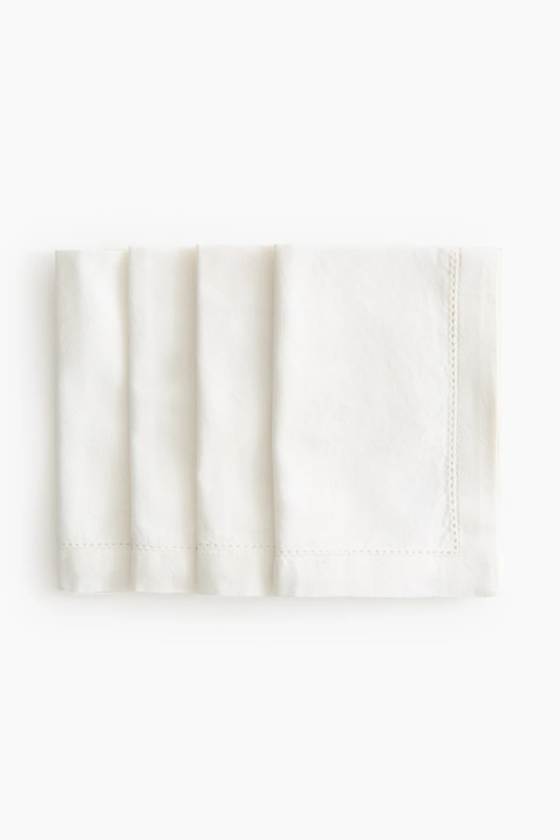 Lot de 4 serviettes de table en coton