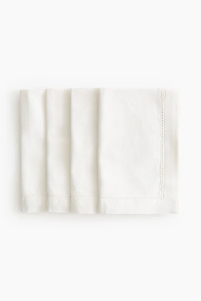 Lot de 4 serviettes de table en coton