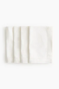 Lot de 4 serviettes de table en coton