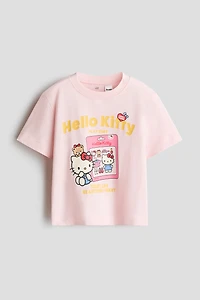 Cotton T-Shirt with Printed Motif