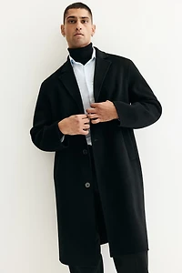 Single-Breasted Wool Coat