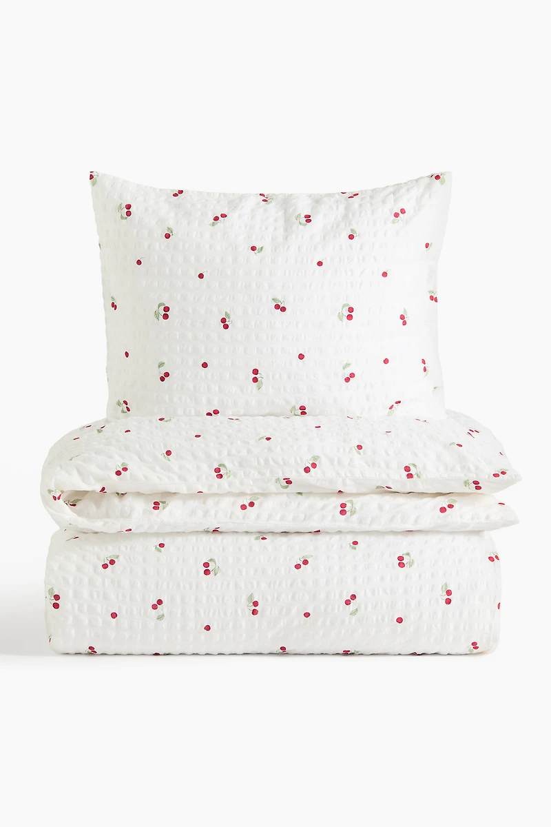 Seersucker Duvet Cover Set