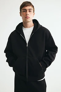 Oversized Interlock Hooded Jacket