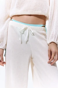 Pantalon froissé avec cordon de serrage