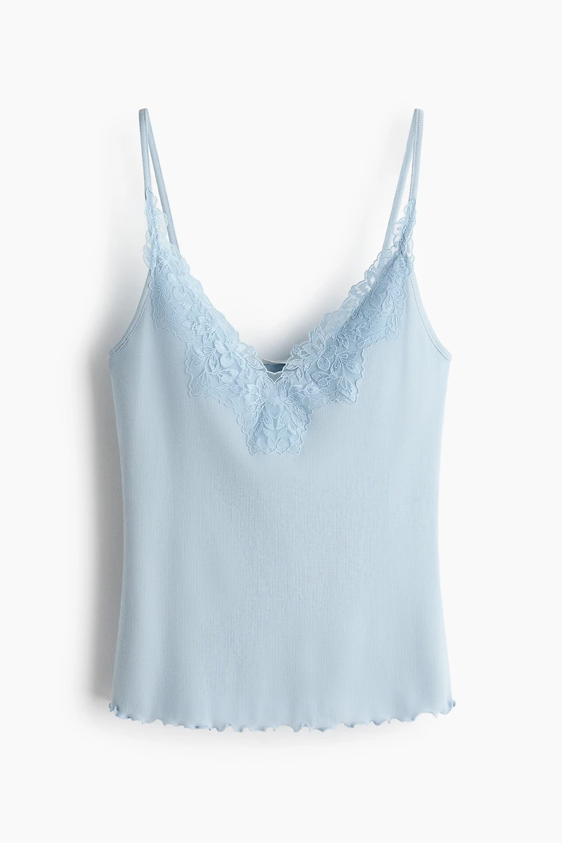 Lace-Trimmed Camisole Top