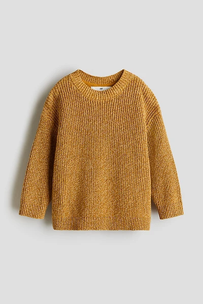Rib-Knit Cotton Sweater
