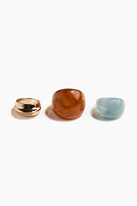Lot de 3 bagues