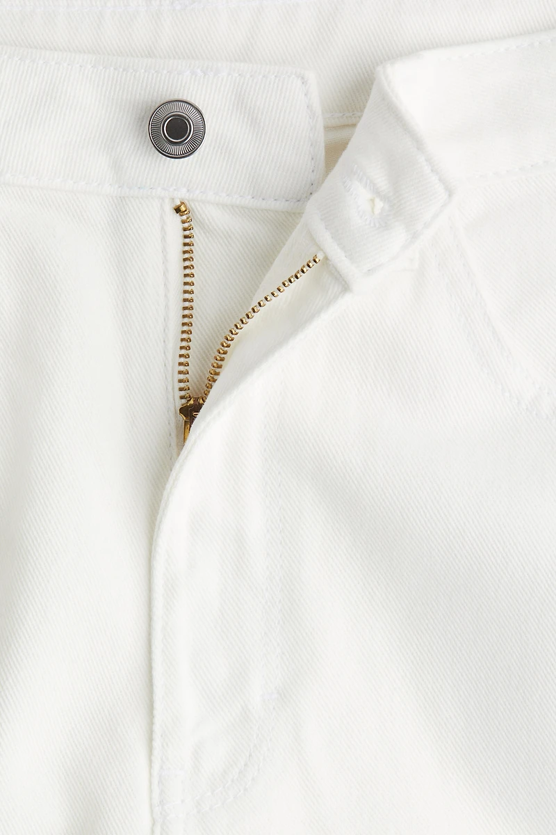 Pants with Eyelet Embroidery